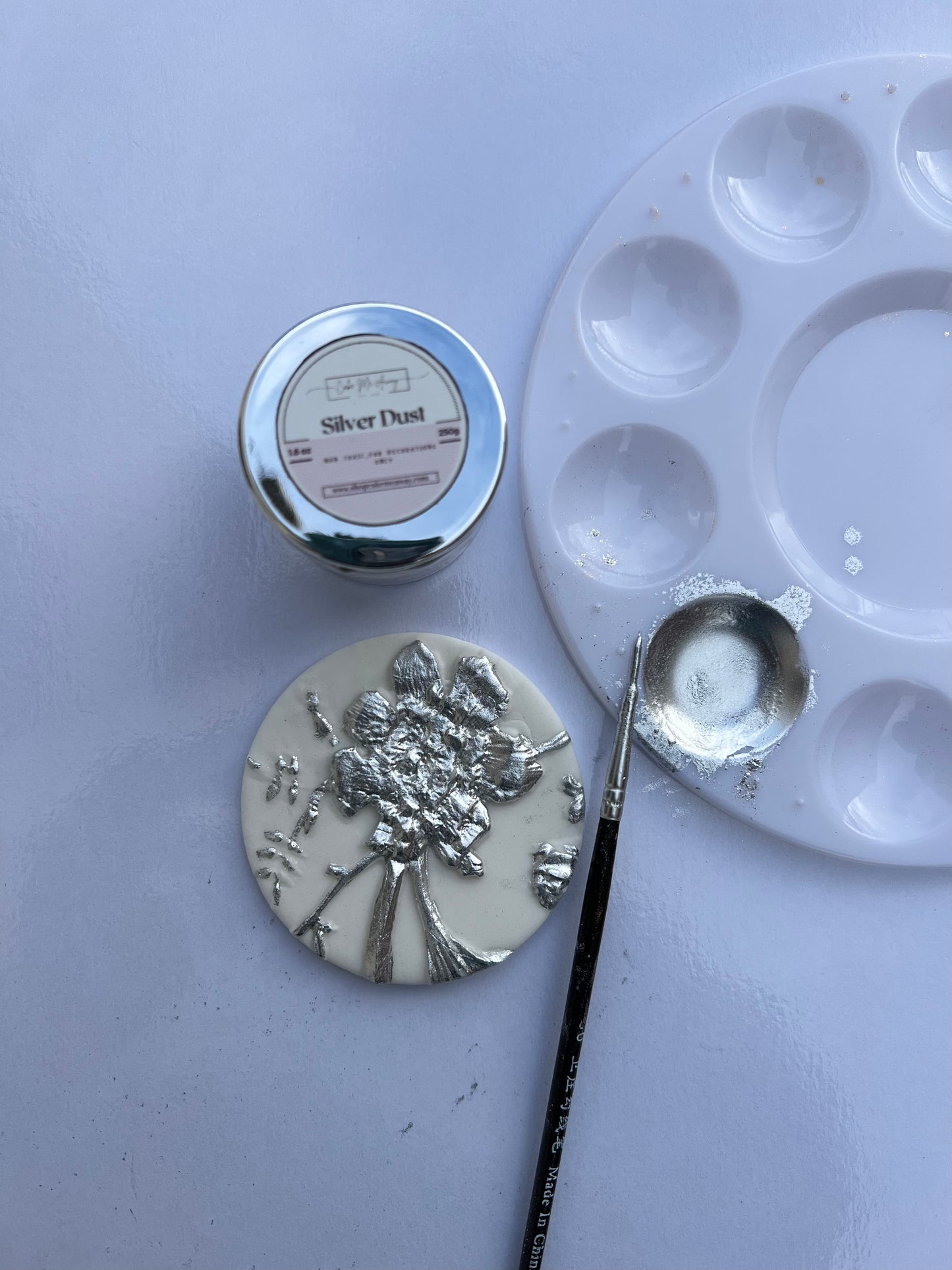 Silver Dust for All Cake decorations, 20g Non Toxic Silver Dust